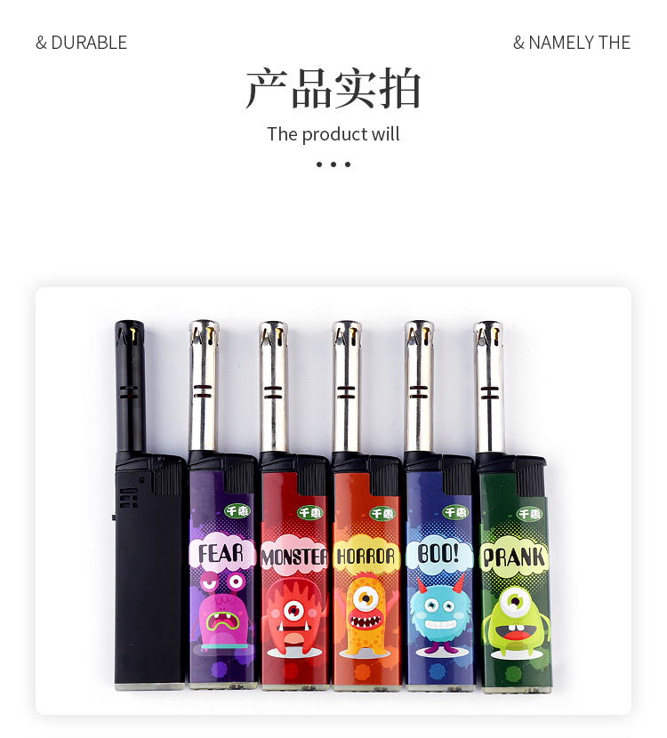 跨境个性卡通人物打火机充气防风点火器迷你厨房点火器现货批发详情10