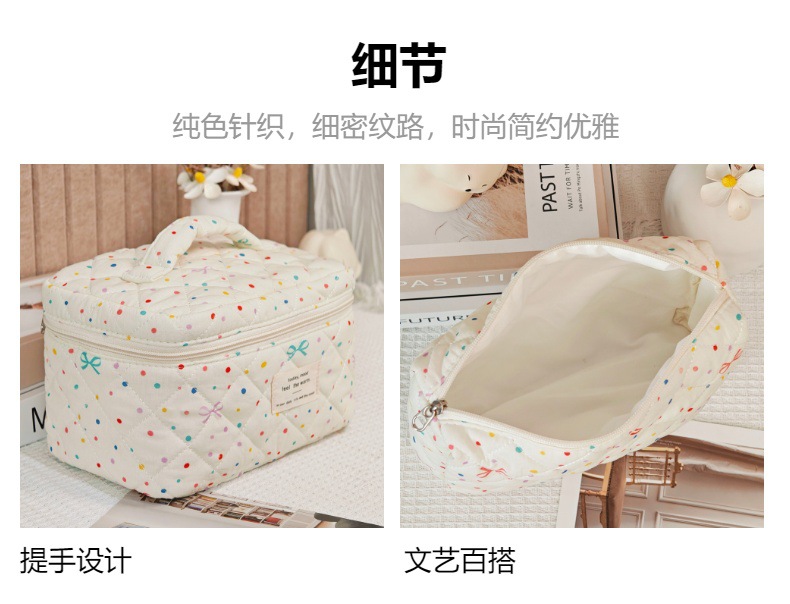 跨境新款化妆包女大容量轻携手提化妆品收纳包洗漱包可爱图案包包详情5