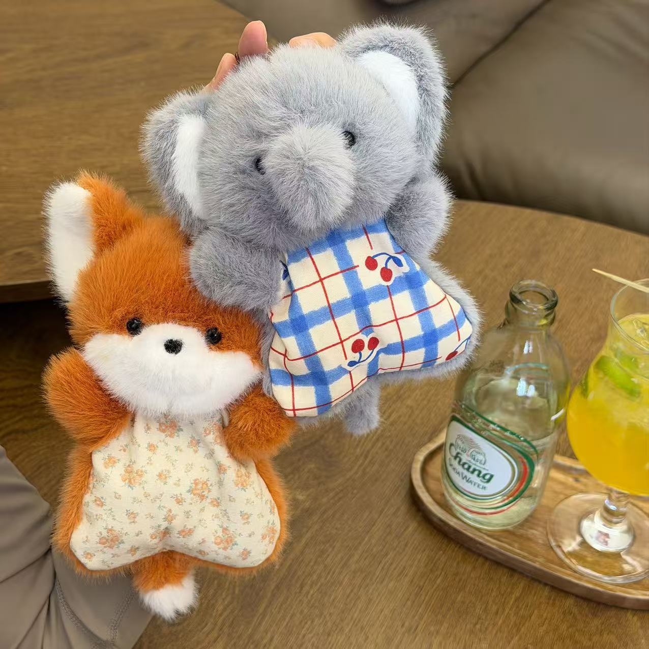Little bean bag, soothing little fox doll table companion, plush toy, cute doll pendant, heartwarming birthday gift pic 6