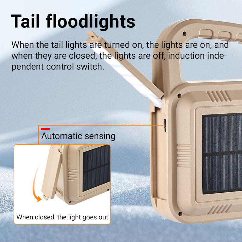 Nuevo cross-border solar recargable LED simulación llama luz COB al aire libre luz brillante camping visita camping atmósfera luz pic 3