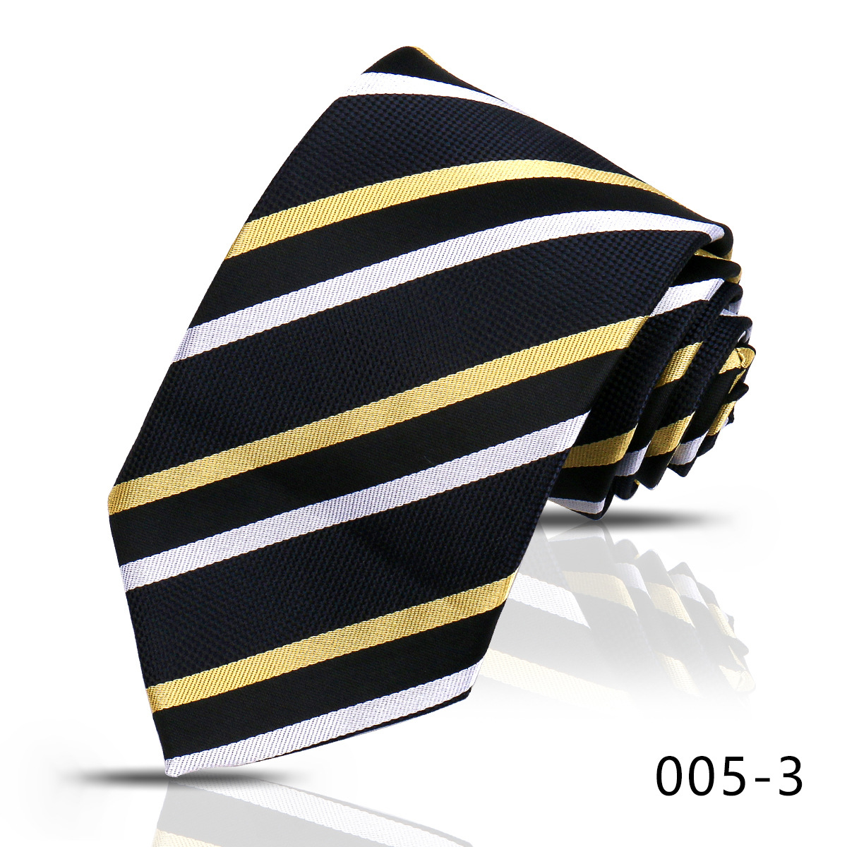 男士商务职业条纹领带8CM高级感蓝色藏青手打衬衣搭配嵊州现货详情17