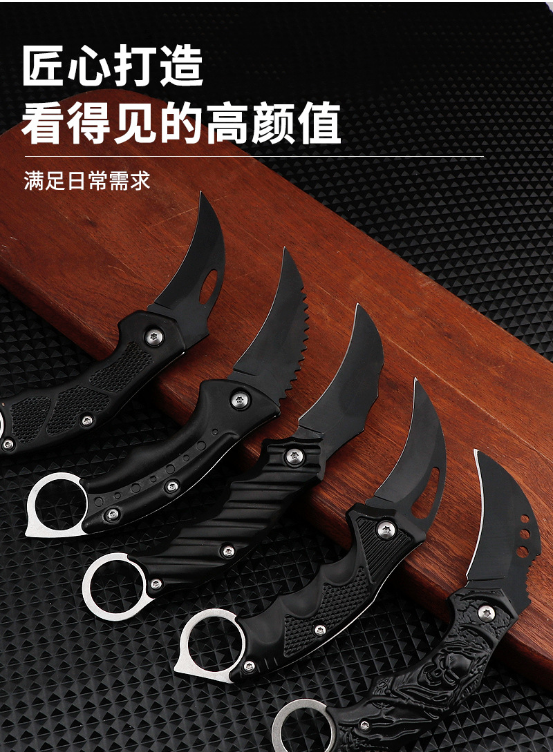 In-stock folding knife, claw knife, multi-functional outdoor survival knife, portable mini fruit knife pic 4