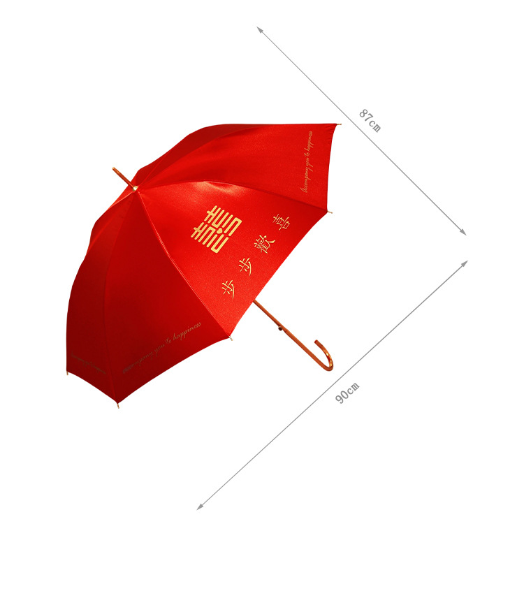 Chinese-style wedding umbrellas, bride umbrellas, high-end wedding dowry, Chinese-style wedding red umbrellas, wedding supplies, red umbrellas for picking up the bride and wedding pic 3