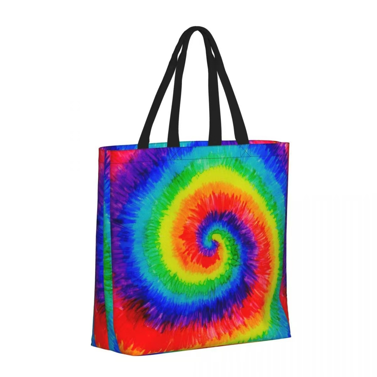 厂家直供跨境新品扎染数码印花女士购物袋大容量详情4