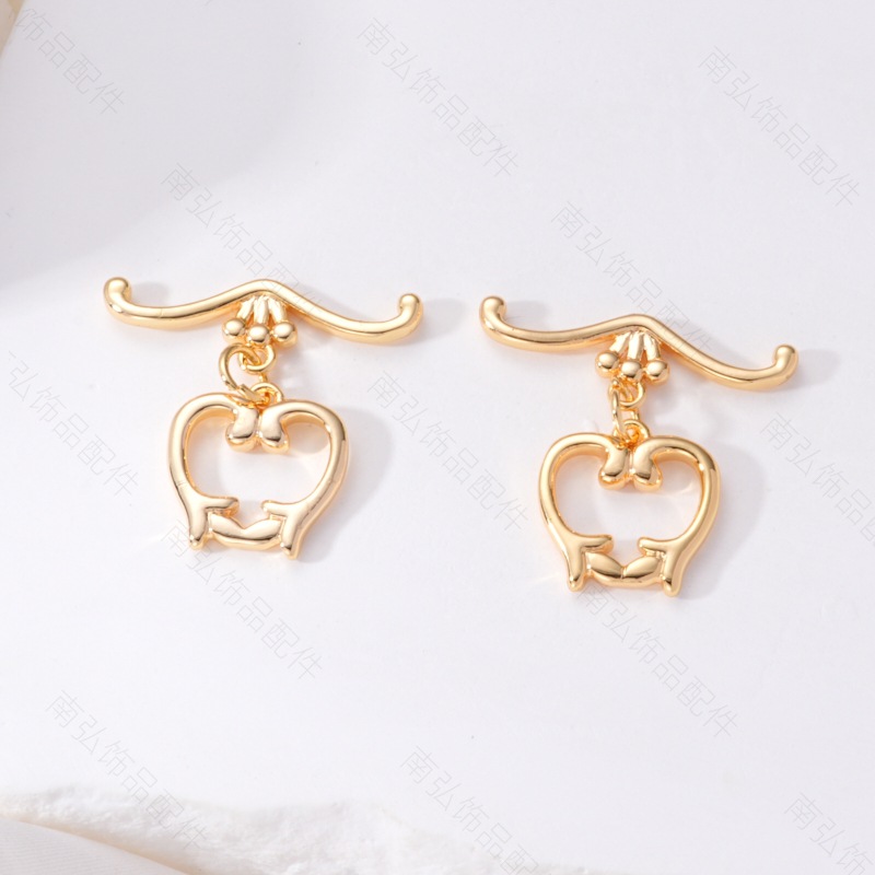 18K real gold electroplated flower vine heart ot clasp diy jewelry accessories necklace bracelet chain connection clasp end clasp pic 11