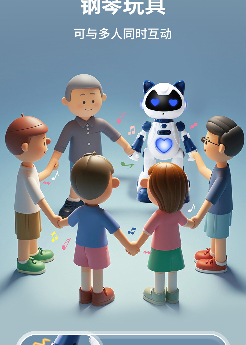 F10遥控智能感应喷雾机器猫唱歌跳舞讲故事电动编程特技机器人详情6