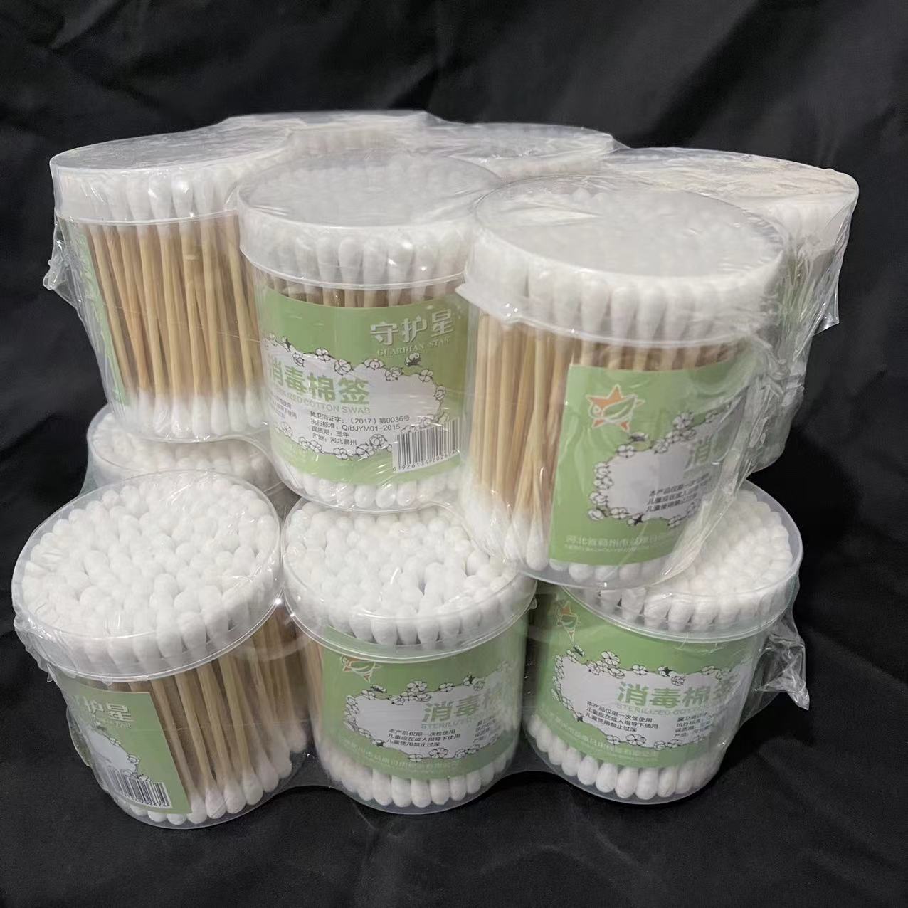 【1-8 】 Large round cotton swabs 6 sets 240 per box 100 double-headed disposable cotton swabs, ear cleaning cotton swabs, cotton swab sticks, household daily-use cotton swabs 1 yuan 2 yuan supply pic 1