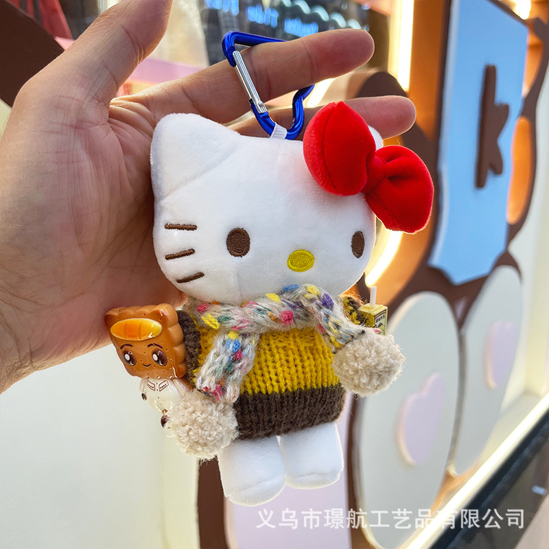 【 Genuine 】 New creative HelloKitty keychain, cute bag pendant, kt doll pic 4