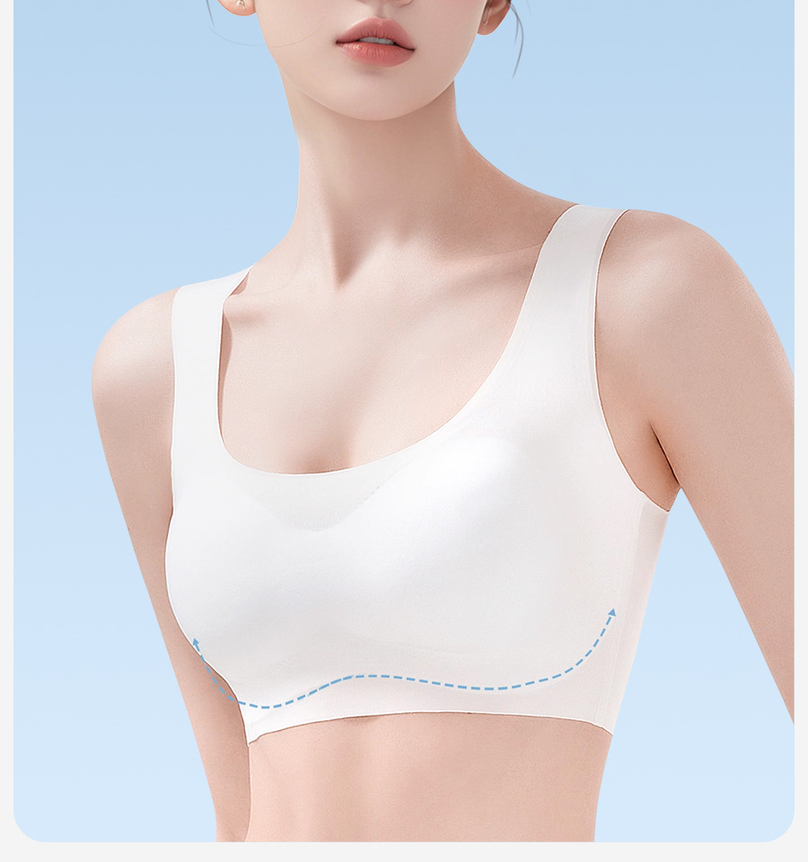 无痕内衣女大胸显小胸聚拢防下垂收副乳薄款夏运动背心式大码文胸详情15