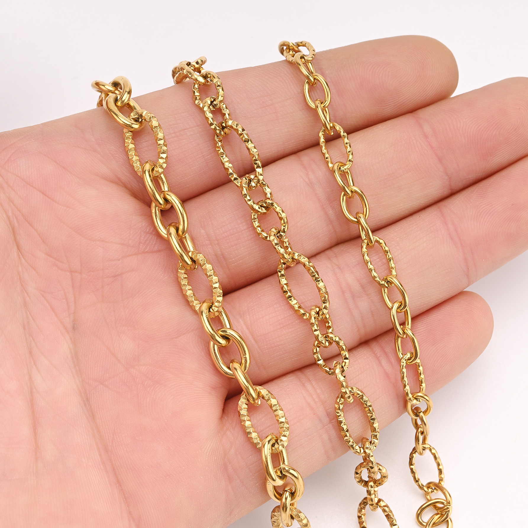 Multi-specification stainless steel starry sky chain PVD vacuum electroplated jewelry making necklace DIY jewelry pendant pic 4