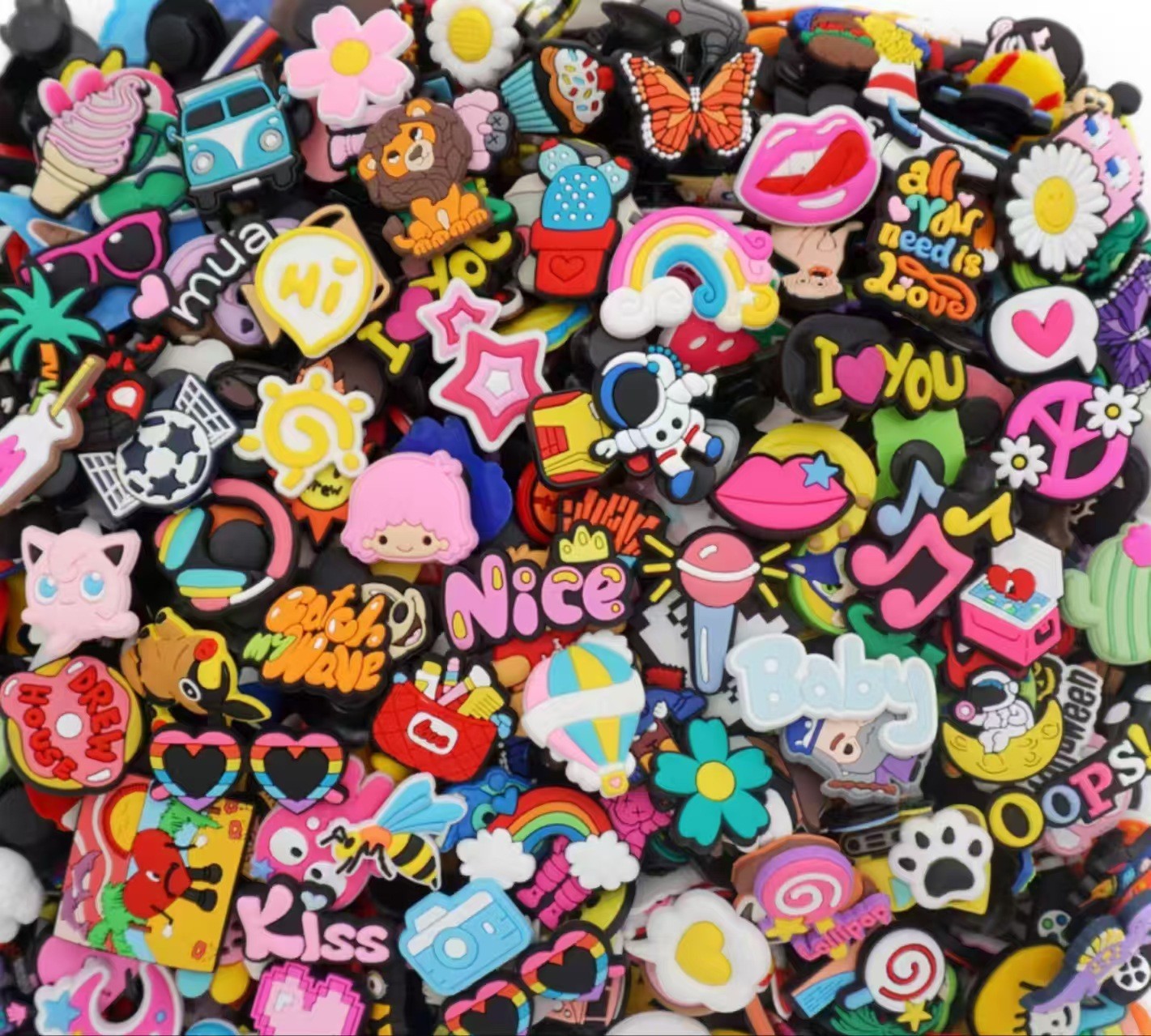 新款diy钥匙扣厂家洞洞钥匙扣卡通挂饰个性PVC钥匙板挂件装饰品配详情15