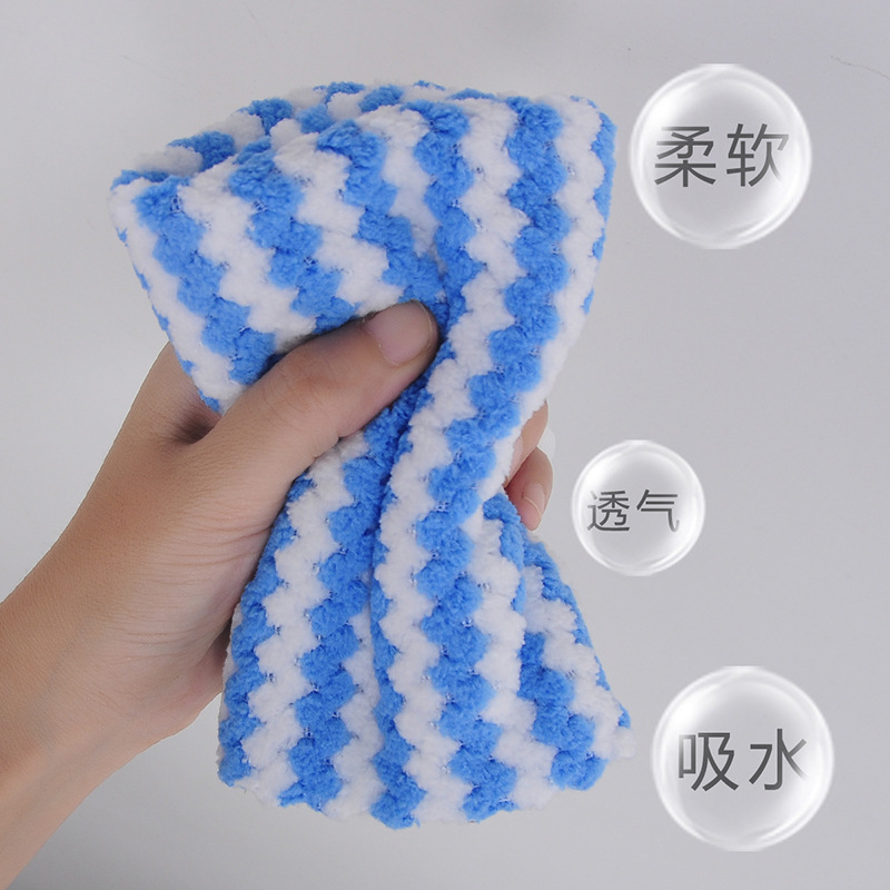 珊瑚绒毛巾方巾30.30打卡方巾一卡五条方巾厨房抹布多功能清洁布详情6