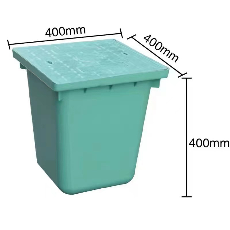 Integrated wiring well, PE plastic weak current well, finished power well cover, street lamp well, square SMC handhole well pic 10