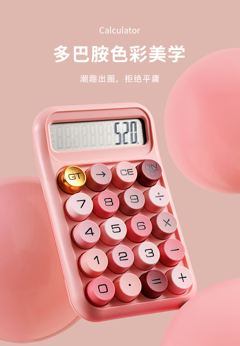 RZ-819B dopamine color series calculator, high appearance level, multi-functional calculator, flexible keys, office special pic 5