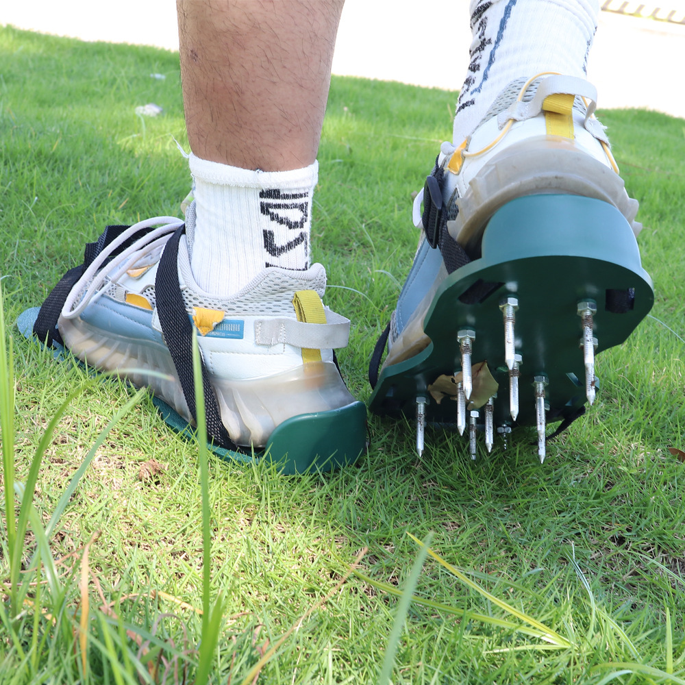 Garden grass loosening soil 4.2CM grass spiked shoes, lawn inflatable loosening soil shoes, self-leveling epoxy garden tools pic 23