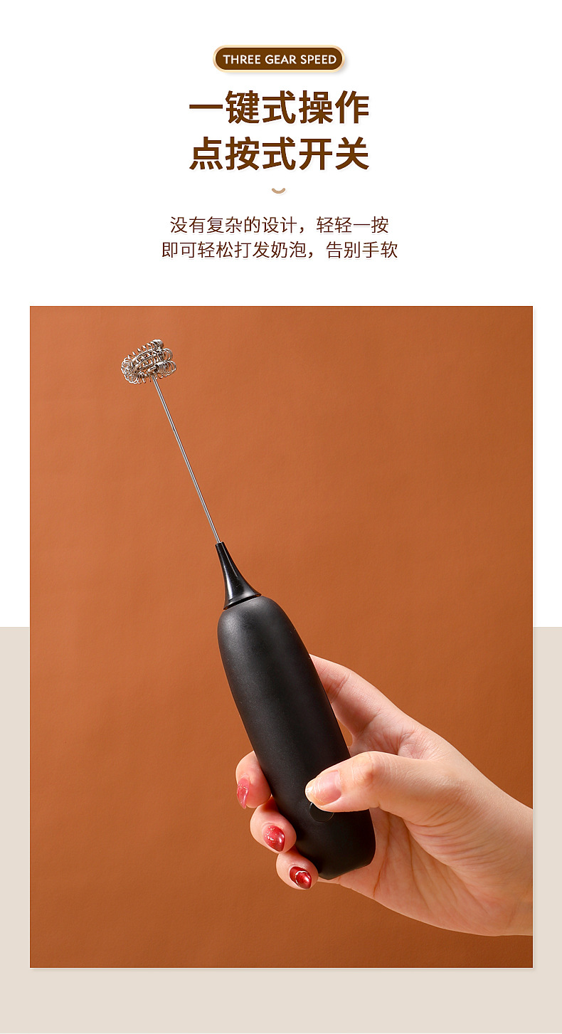 Cross-border preferred handheld electric milk foamer, home baking coffee blender, milk foaming machine, milk foaming wonder, brand-new kitchen gadget pic 6