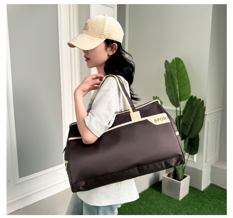 新款简约通勤手提旅行包牛津布加厚耐用运动健身包出差行李收纳袋详情25