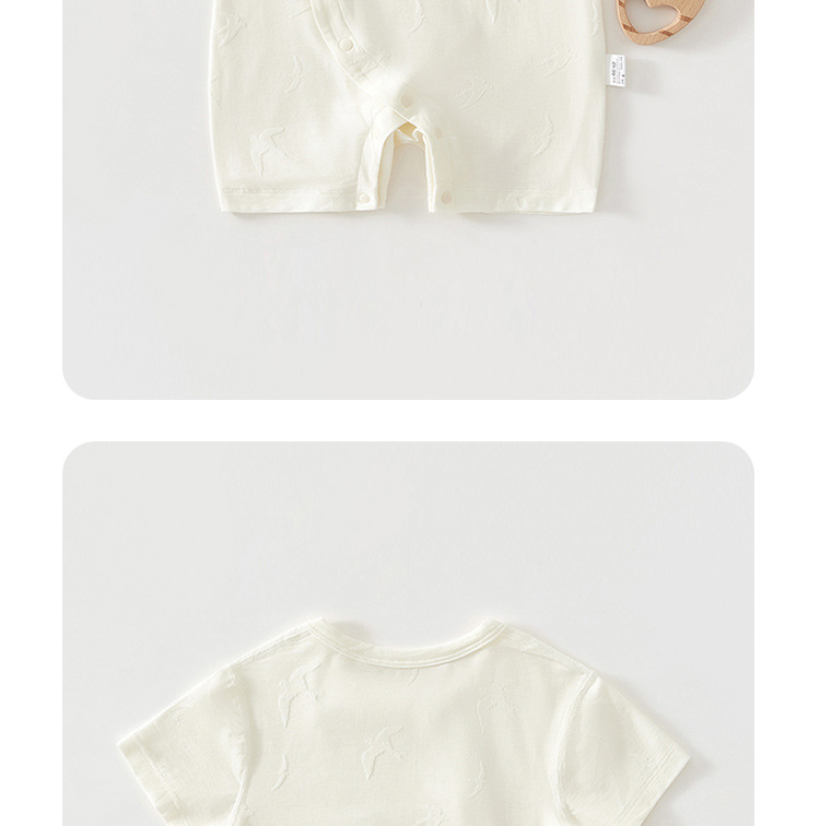 Baby one-piece suit, summer short-sleeved thin clothes, newborn one-piece suit, cotton mottled hatsuit, baby crawling suit pic 18