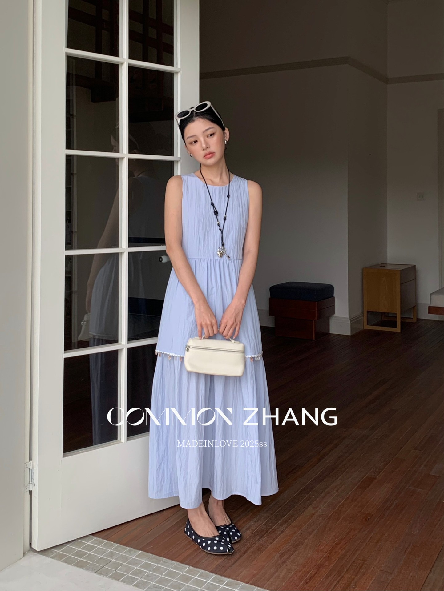 CZ ZHANG Summer Korean version anti-aging button patchwork round-neck sleeveless vest dress B26797 pic 21