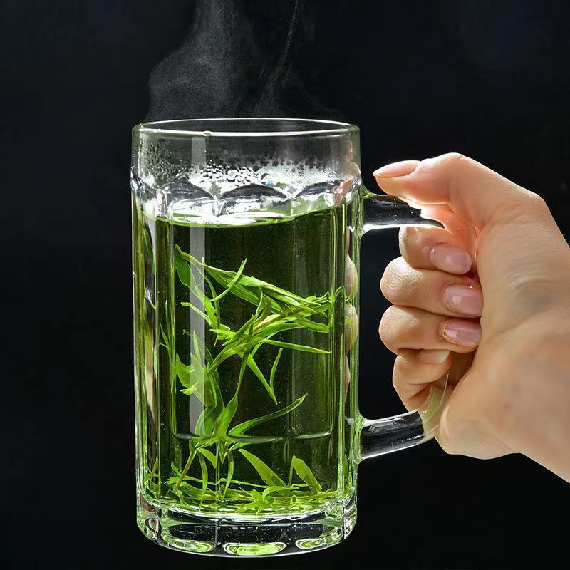 Wholesale beer mugs, large-capacity glass cups, heat-resistant belts, thickened water cups by 0.4, beer mugs, draft beer juice cups pic 4