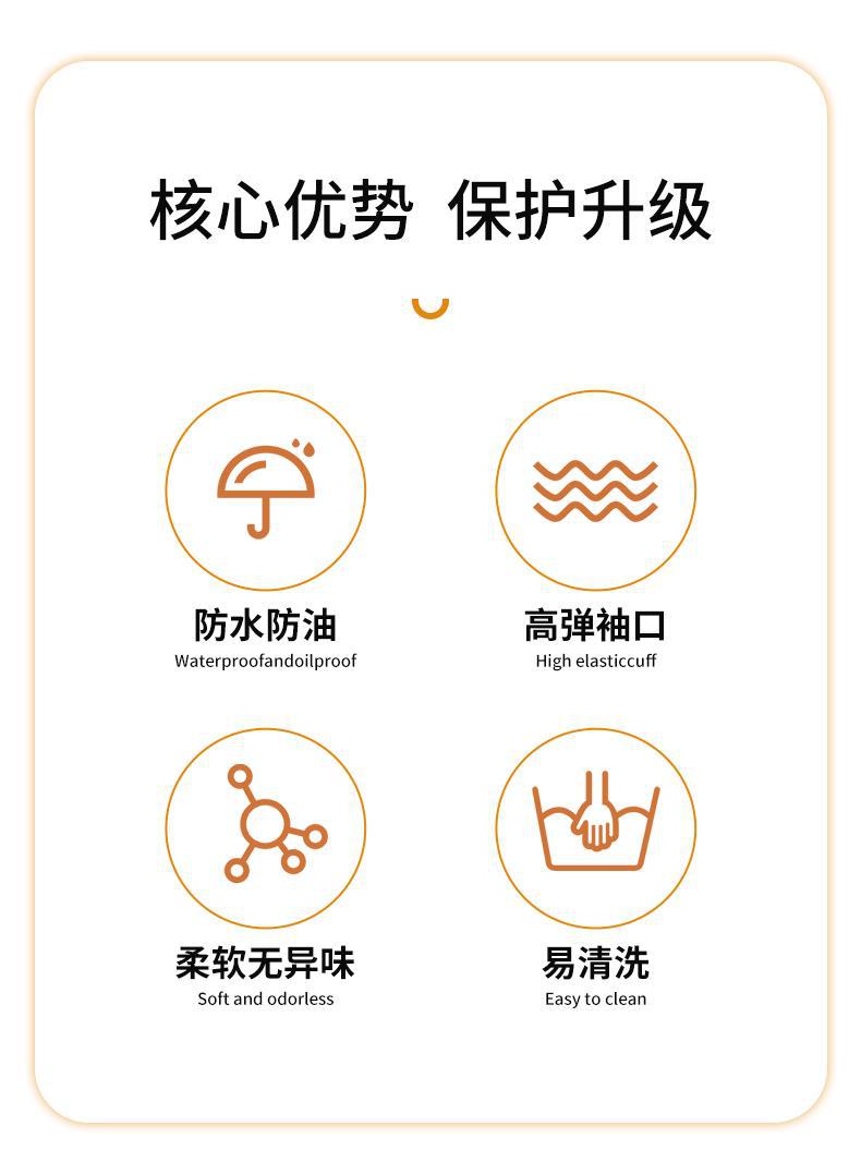 Extended waterproof sleeve covers for men and women, transparent sleeves for autumn and winter, oil-proof for kitchen work, dirt-proof, adult sleeve protection pic 3