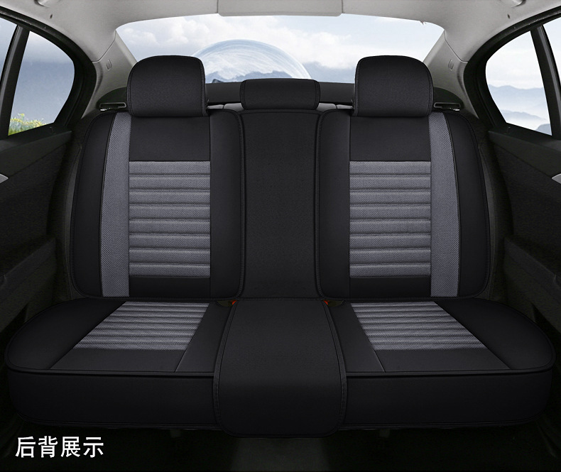 One-piece consignment cross-style linen car seat cushions, wear-resistant, dirt-resistant, all-season universal, full-body seat covers, car seat covers pic 32