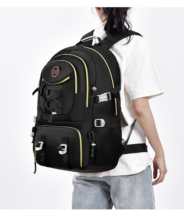 New high-appearance level casual backpack, large-capacity high-end travel bag, hiking bag, Oxford fabric backpack pic 20