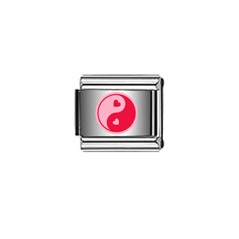 跨境爆品新款原创钛钢手链套装时尚简约个性DIY图案手链饰品批发详情20