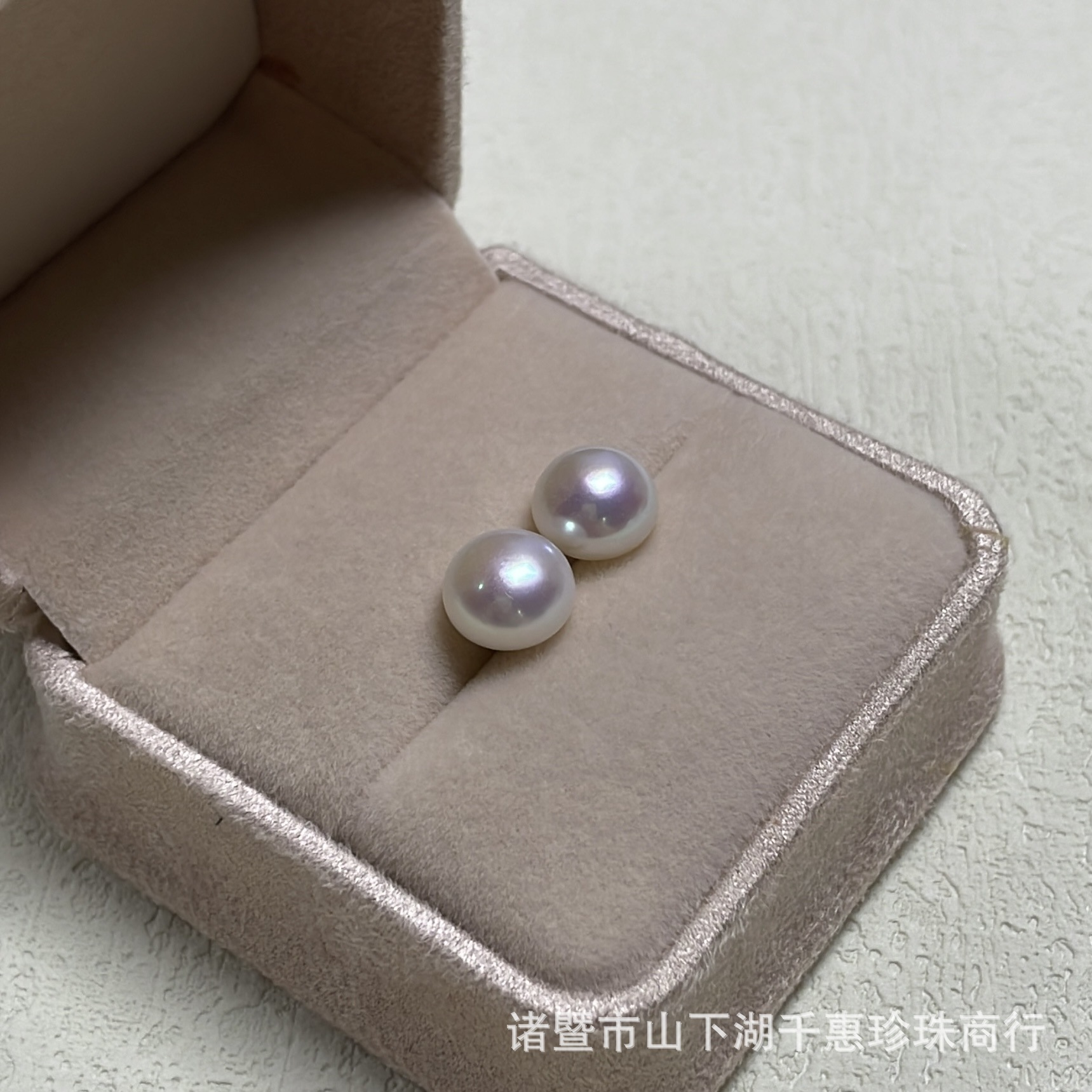 人手必备诸暨天然淡水珍珠耳钉耳环极光馒头纯银耳饰s925银无暇详情5