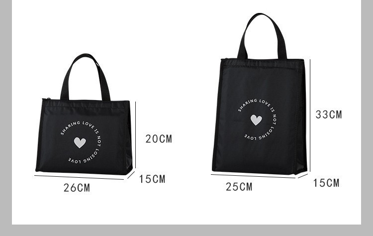 Thickened waterproof and insulated bag, Oxford cloth bento bag, warm and refrigerated work handbag, student style hand-held insulated bag pic 1