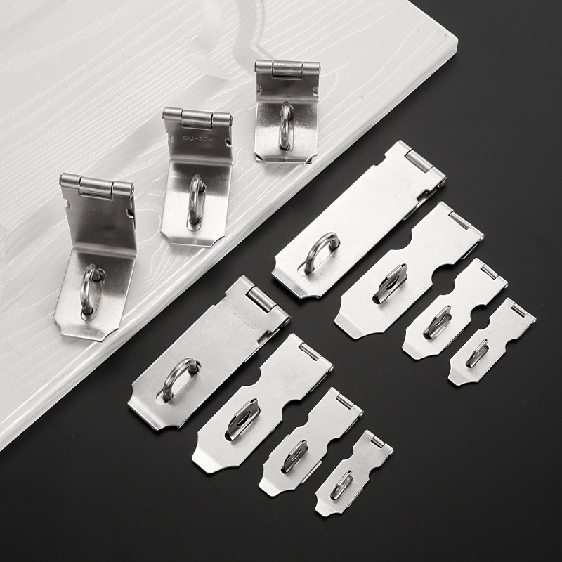 304不锈钢大号锁扣电箱卡扣锁鼻子固定搭扣老式木门门栓明装门扣详情1