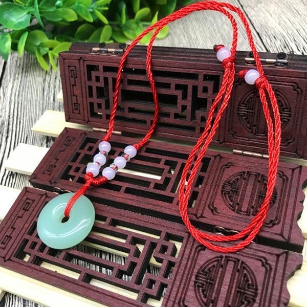 平安扣厂家直销批发阿富汗白玉平安扣吊坠直播送男女玉石项链福利详情11