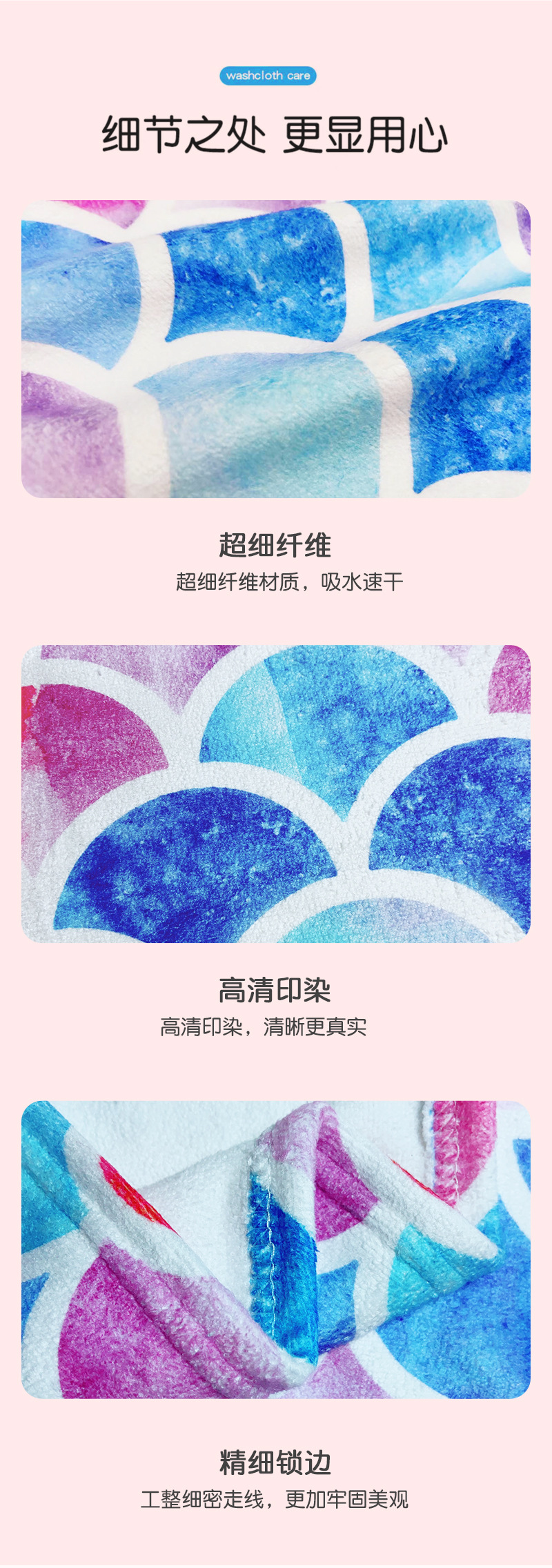 跨境亚马逊欧美印花干发帽超强吸水速干超细纤维包头巾干发巾浴帽详情8