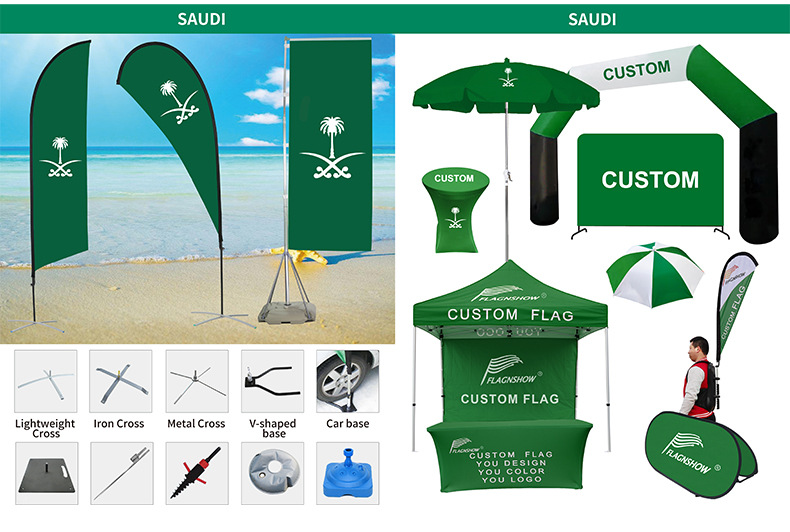 Cross-border Saudi Arabian flag hat, Saudi National Day party supplies, polyester high hat with digital printing customization pic 8