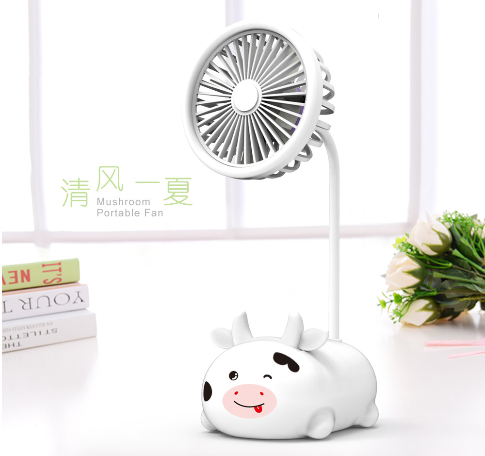 夏季小型卡通电风扇迷你学生宿舍床上台式家用多功能桌面小风扇D详情10