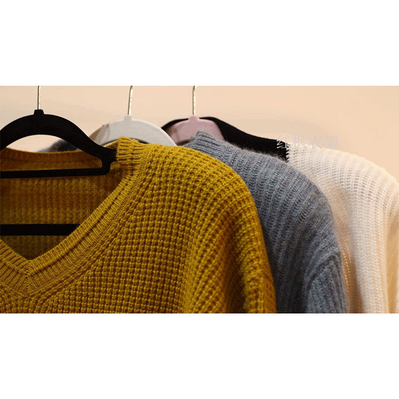 Anti-slip and anti-deformation hanger shoulder pad, shoulder shaping hanger accessories, black thickened and widened flocking hanger shoulder support pic 22