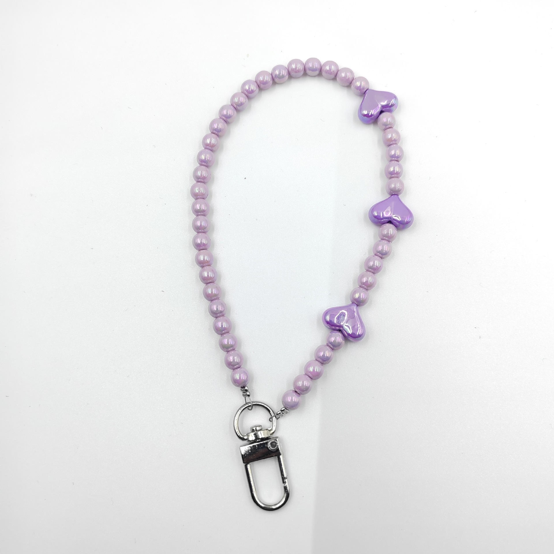 新款热卖款时尚百搭纯手工制作糖果装饰串珠爱心手机链手机壳挂绳详情11