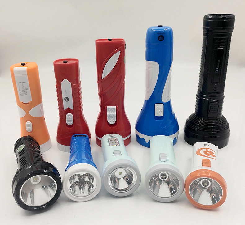 Wholesale Jiuliang flashlight, led charging, outdoor portable, flood control, fire emergency, household plastic flashlight, printable pic 18