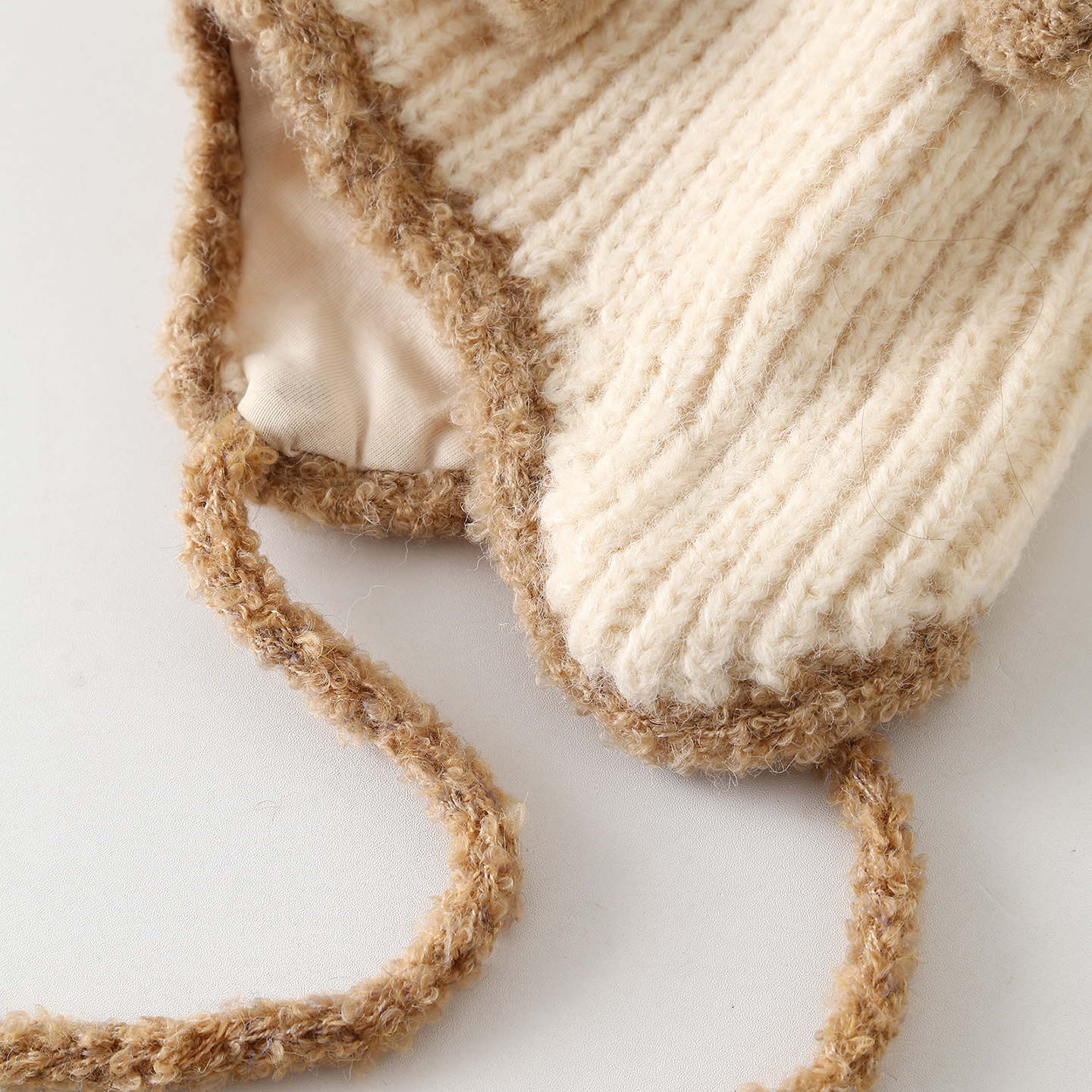 宝宝毛线帽冬季儿童针织帽男女童卡通护耳帽加厚防风帽可爱小熊帽详情8