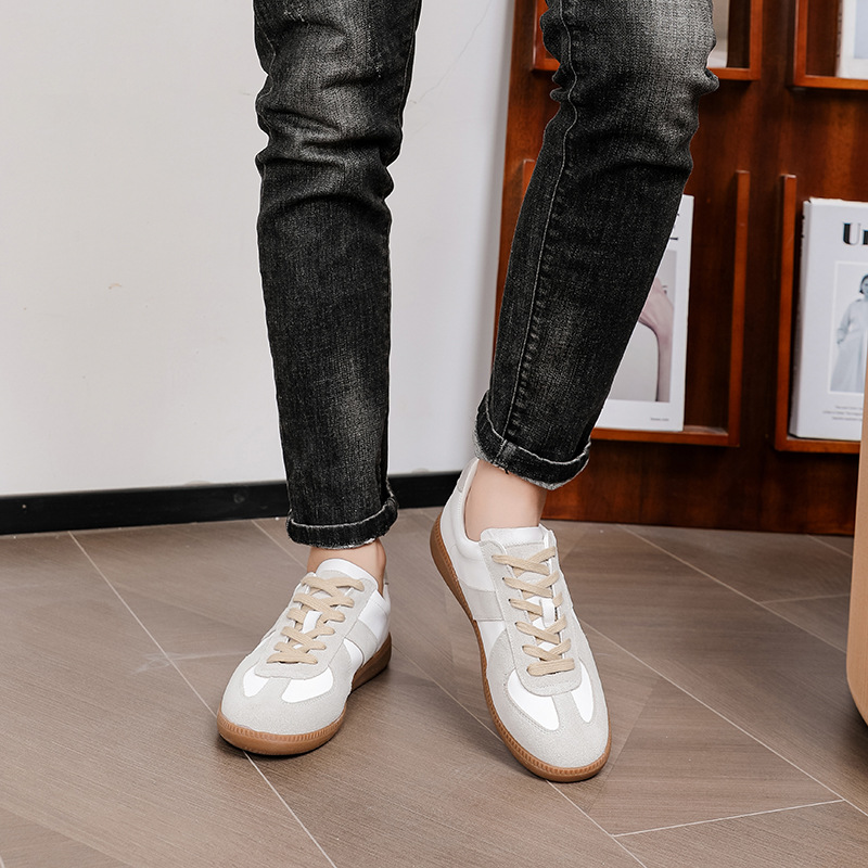 2025春季德训鞋男鞋女鞋低帮板鞋子休闲鞋真皮内增高小白鞋复古运详情8