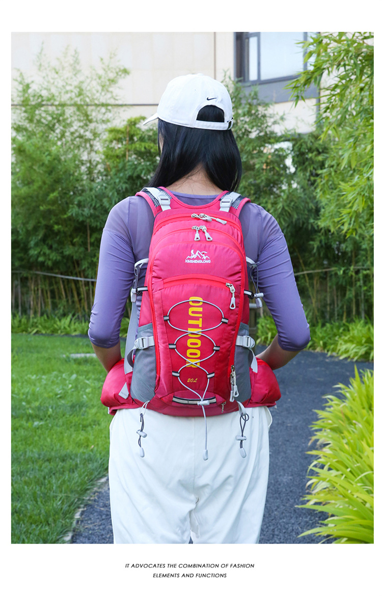 Wholesale of large-capacity portable water-resistant backpacks for outdoor travel and cycling, suspended frame travel and mountaineering bags pic 18