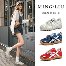 新款老爹鞋女2025春季厚底增高运动鞋女百搭复古女鞋高颜值休闲鞋详情44