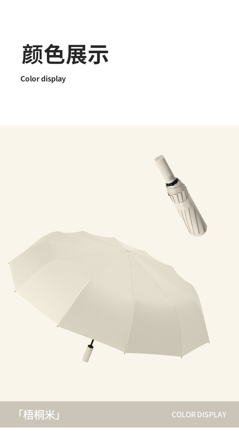 10骨全自动男士商务双人晴雨两用折叠大号防晒遮阳雨伞广告伞logo详情11