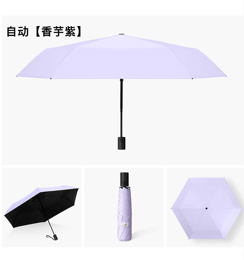 Ultra-light, retractable, safe, anti-rebound, automatic all-weather umbrella, UV-resistant black rubber sun protection and shading sun umbrella pic 18
