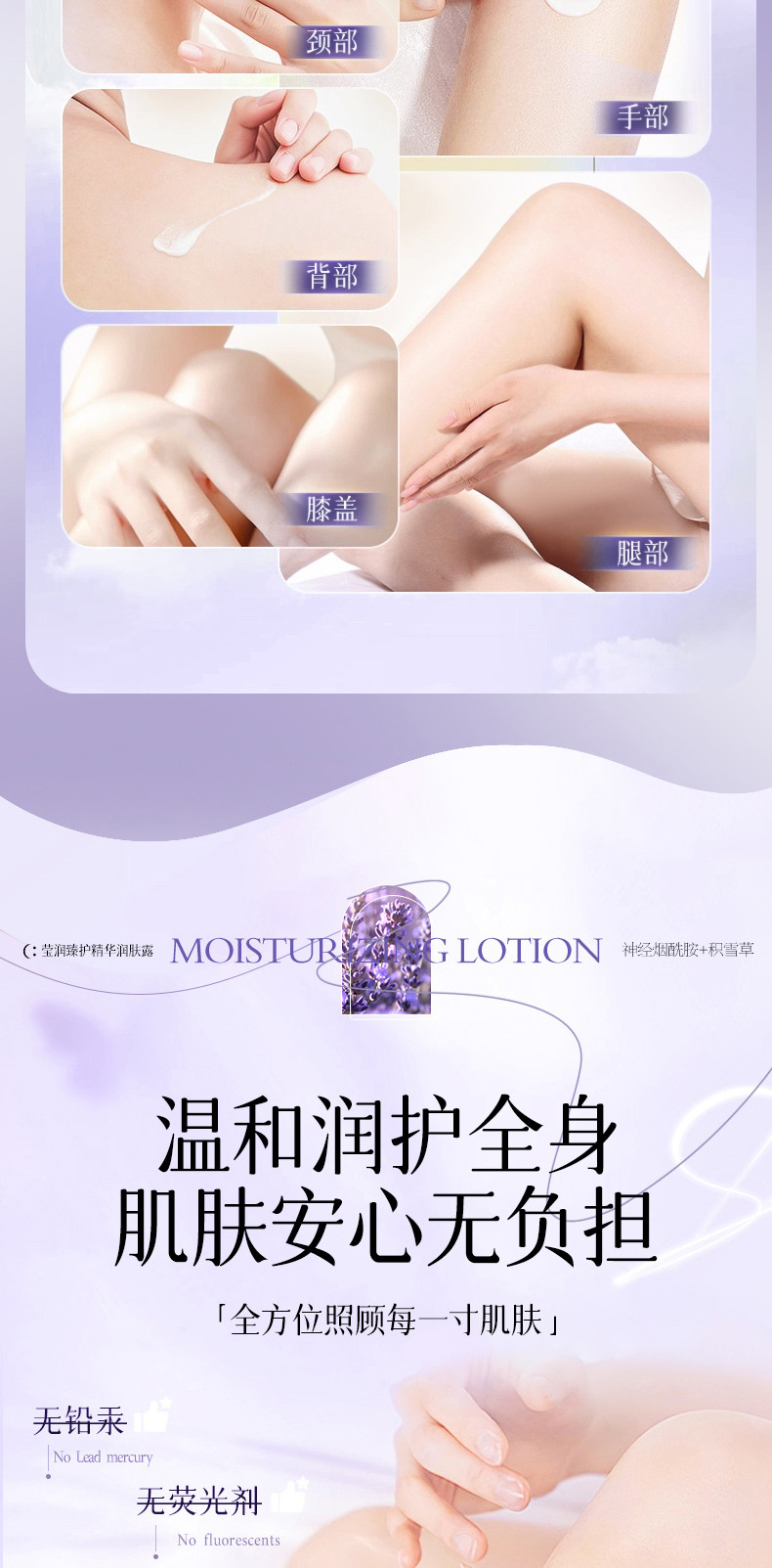 LMLTOP 莹润臻护精华保湿补水润肤露400ml  香氛滋润身体乳详情14