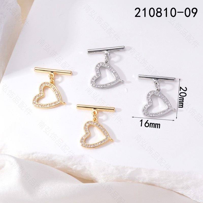 Pearl necklace clasp, 18k gold inlaid with zirconium irregular OT clasp, diy bracelet necklace ending chain clasp accessory pic 20