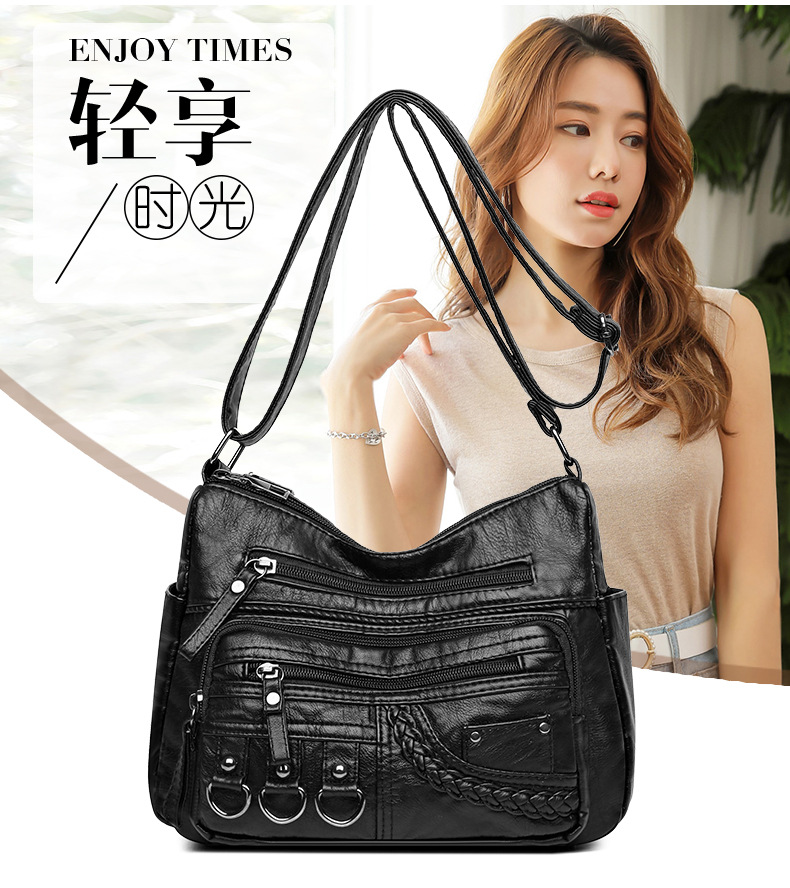 2025中老年妈妈包水洗皮单肩包斜挎包跨境女包潮流外贸女包单肩包详情3