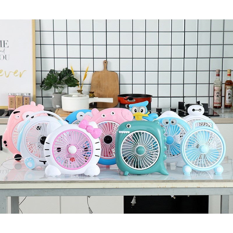 Summer mini cartoon electric fans, mini student dormitory bed desktop, home office desktop small fans are not available pic 7
