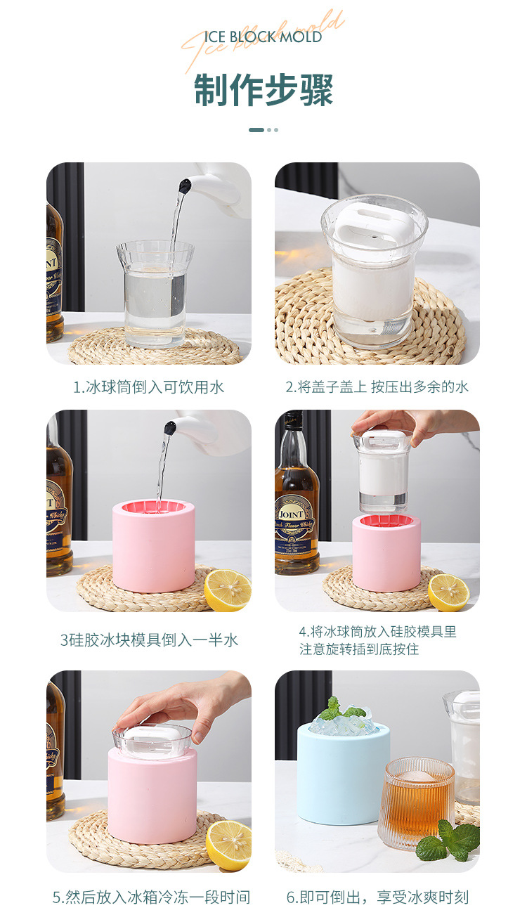 INS influencer DIY silicone ice cube tray mold, easy to demold to make ice boxes, mini ice cubes, ice hockey balls, small ice storage boxes, cross-border pic 26