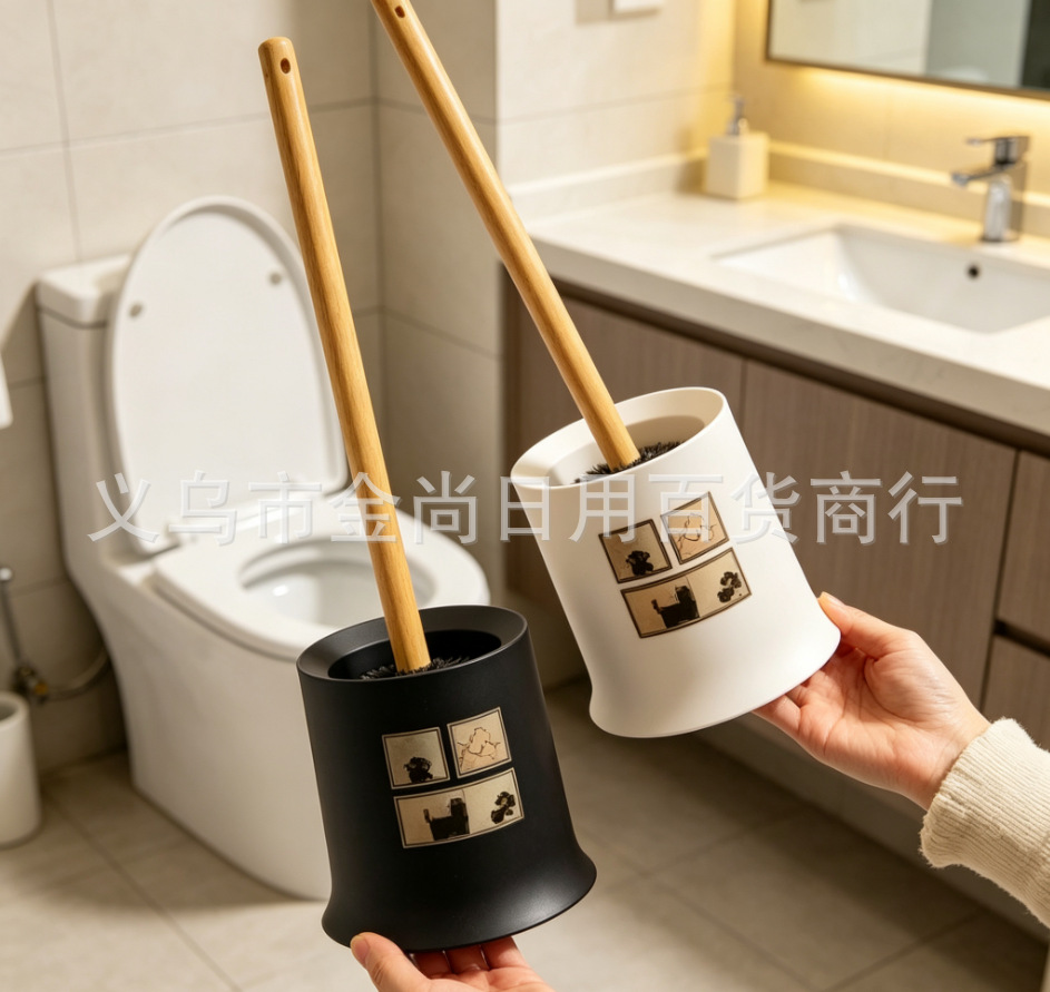 Creative high appearance level toilet brush, no blind spots in the toilet, household bathroom squat toilet, long-handled toilet cleaning brush, cleaning brush wholesale pic 6